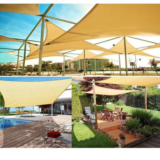 Waterproof 420d Sand Square Rectangle Shade Sail Garden