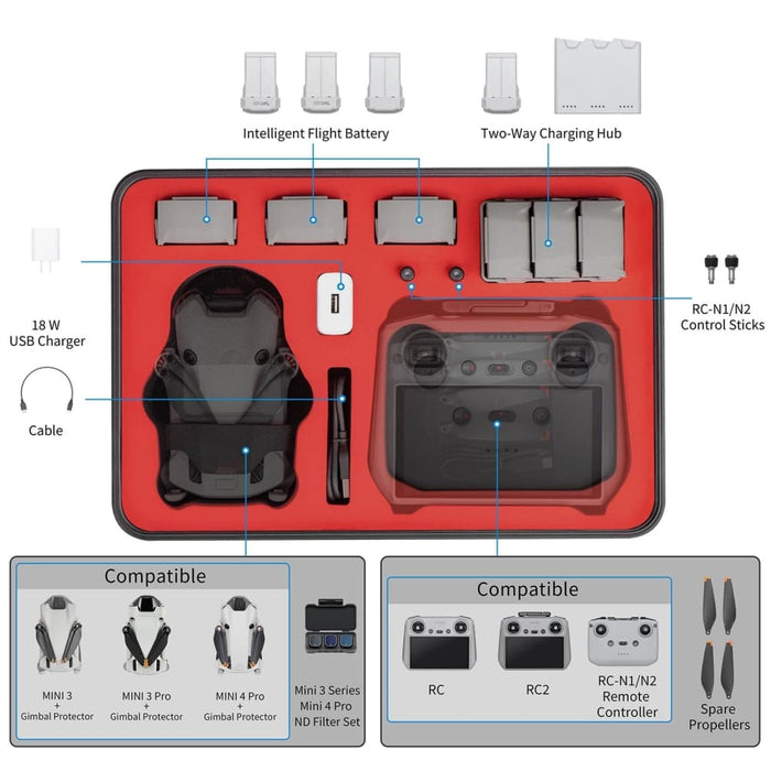 Waterproof Abs Suitcase Storage Box For Dji Mini 4 Pro