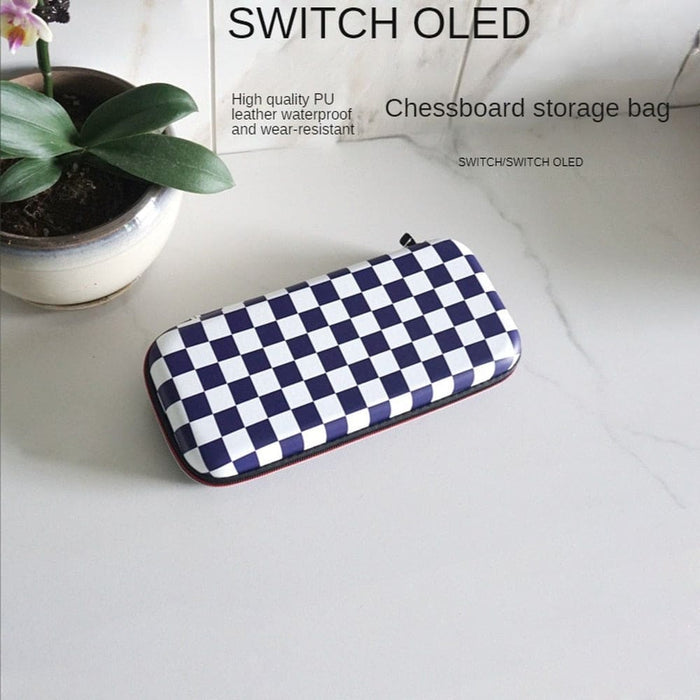 Waterproof Checkerboard Hard Case With 10 Card Slots