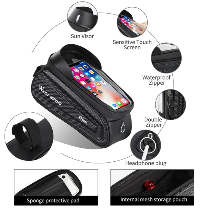 Waterproof Front Frame Sensitive Touch Cycling Bag