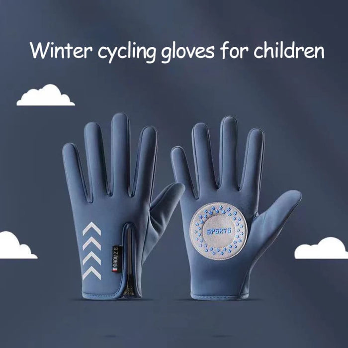 Waterproof Kids Reflective Gloves For Cycling And Skiing