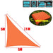 Waterproof Orange Sun Shade Sail For Outdoor Garden