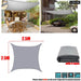 Waterproof Polyester Square Rectangle Shade Sail Garden