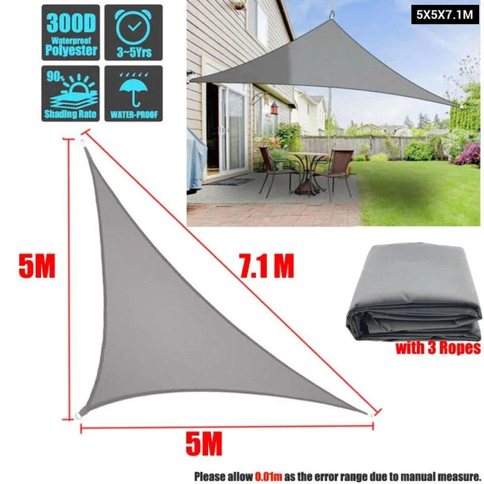 Waterproof Polyester Square Rectangle Shade Sail Garden