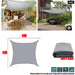 Waterproof Polyester Square Rectangle Shade Sail Garden