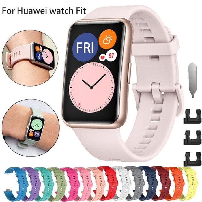 Waterproof Rubber Replacement Wrist Watchband For Huawei