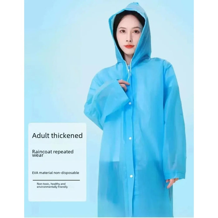 Waterproof Semi Transparent Raincoat For Adults And Children