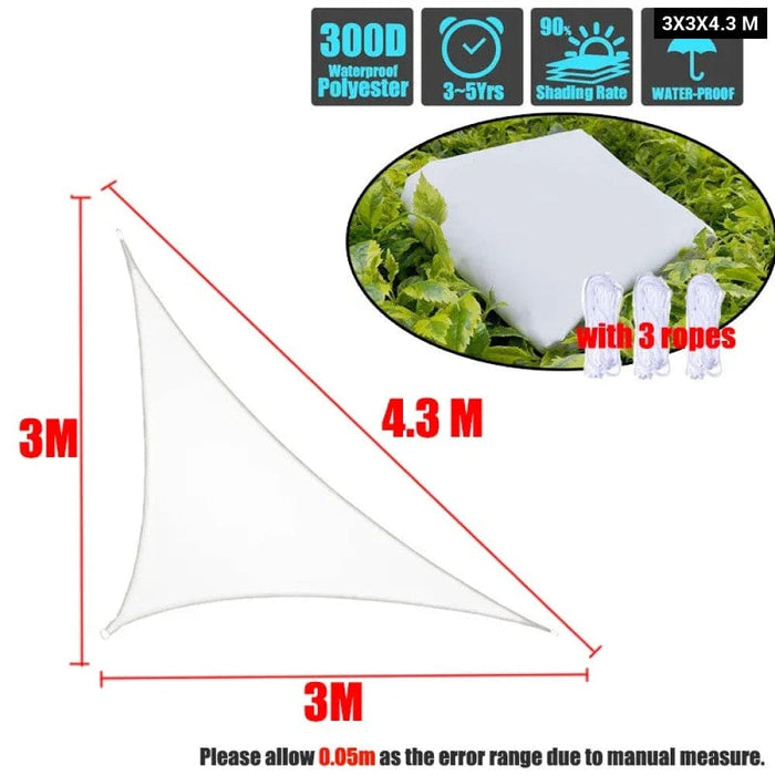 Waterproof Sun Shelter Triangle Sunshade Protection Outdoor