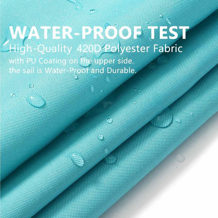 Waterproof Skyblue Square Rectangle Shade Sail Garden