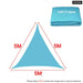 Waterproof Skyblue Square Rectangle Shade Sail Garden