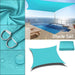 Waterproof Skyblue Square Rectangle Shade Sail Garden