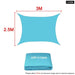 Waterproof Skyblue Square Rectangle Shade Sail Garden