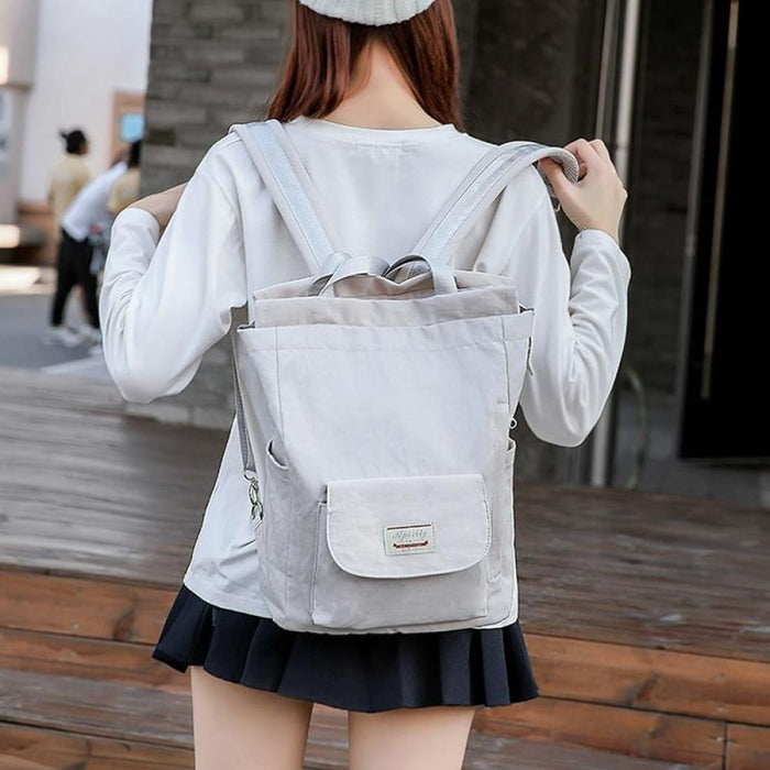 Waterproof Usb Laptop Backpack Medium Gray