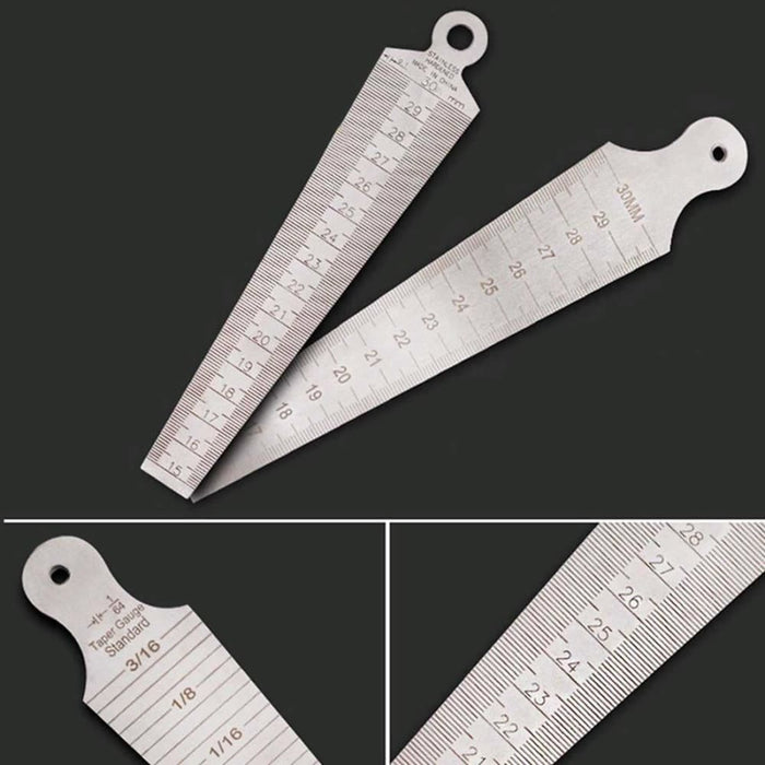 Wedge Feeler Gap 15-30mm Stainless Steel Ruler Inspection