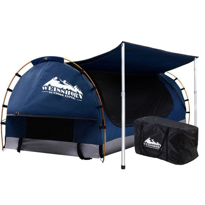 Weisshorn Double Swag Camping Swags Canvas Free Standing