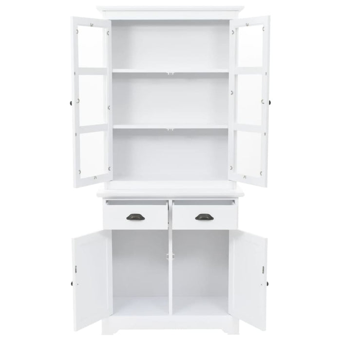 Welsh Dresser with 4 Doors Mdf and Pinewood 80x40x180 Cm