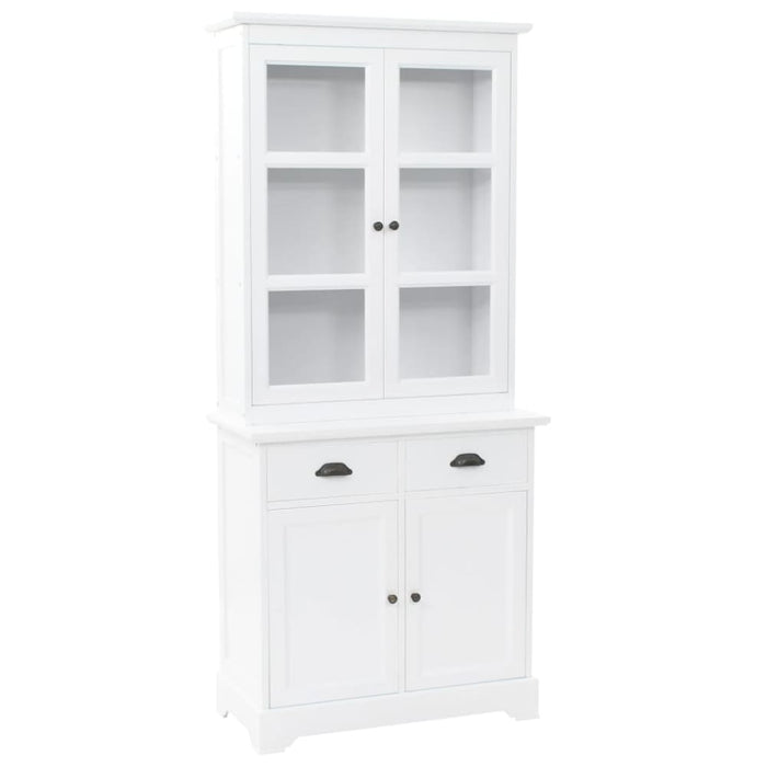 Welsh Dresser with 4 Doors Mdf and Pinewood 80x40x180 Cm