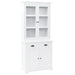 Welsh Dresser with 4 Doors Mdf and Pinewood 80x40x180 Cm