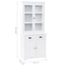 Welsh Dresser with 4 Doors Mdf and Pinewood 80x40x180 Cm