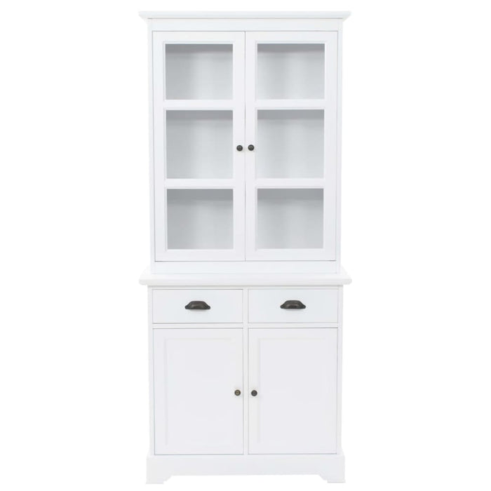 Welsh Dresser with 4 Doors Mdf and Pinewood 80x40x180 Cm