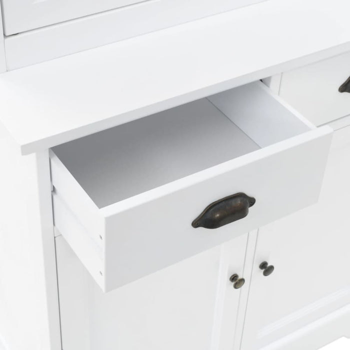 Welsh Dresser with 4 Doors Mdf and Pinewood 80x40x180 Cm