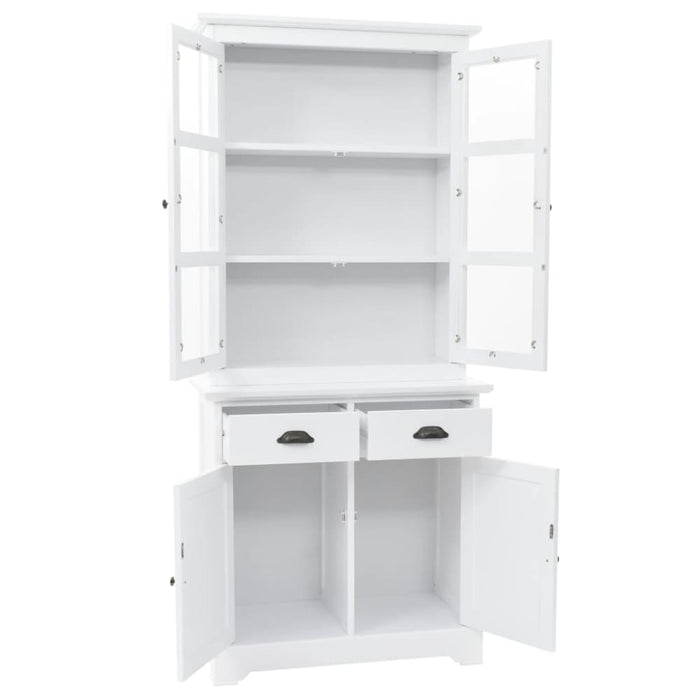 Welsh Dresser with 4 Doors Mdf and Pinewood 80x40x180 Cm