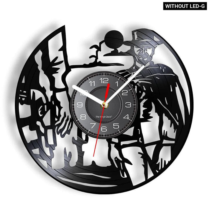 Western Horse Vinyl Record Wall Clock