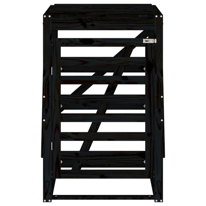 Wheelie Bin Storage Black 84x90x128.5 Cm Solid Wood Pine