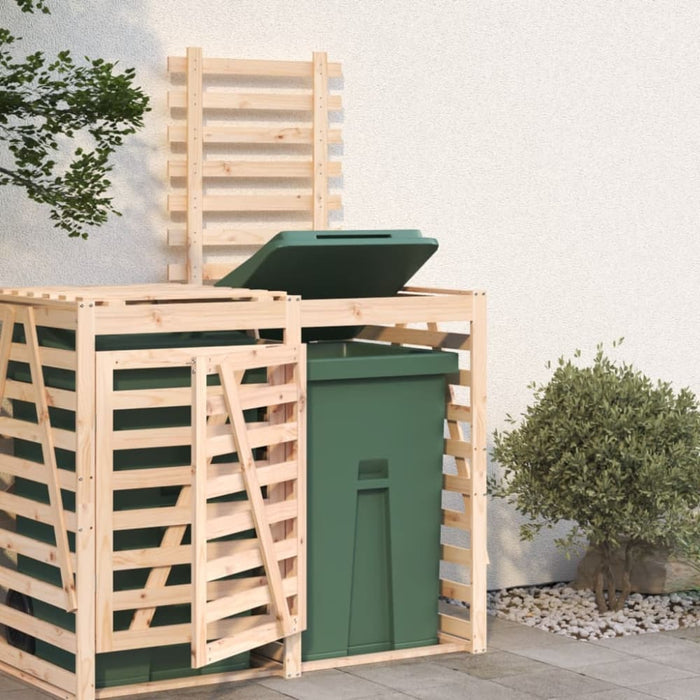 Wheelie Bin Storage Extension Solid Wood Pine Nxpobi