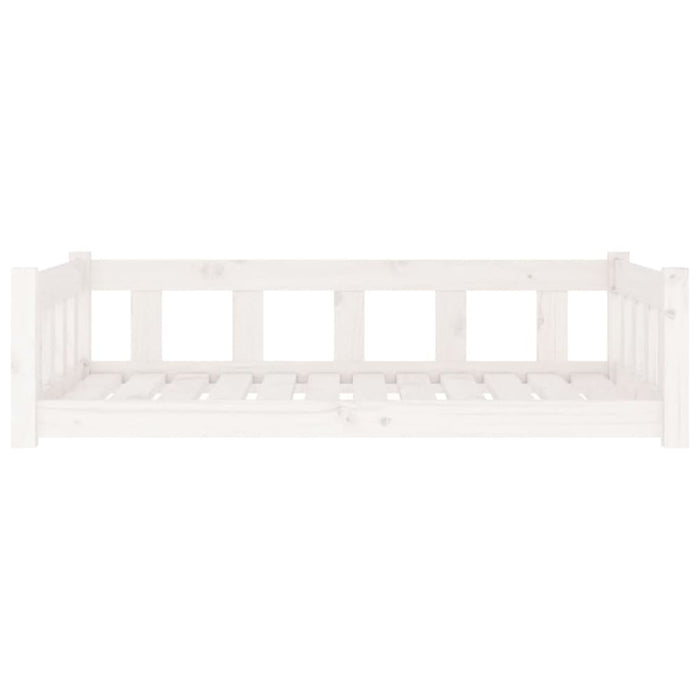 Dog Bed White 105.5x75.5x28 Cm Solid Wood Pine Nttxpn