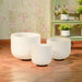 White Crystal Singing Bowl Set Of 3pcs 6’b 8’ f 10 ’a