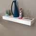 White Mdf Floating Wall Display Shelf 1 Drawer Book Dvd