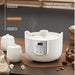 White Porclain Slow Cooker 1.8l With 3 Ceramic Inner