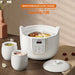 White Porclain Slow Cooker 1.8l With 3 Ceramic Inner