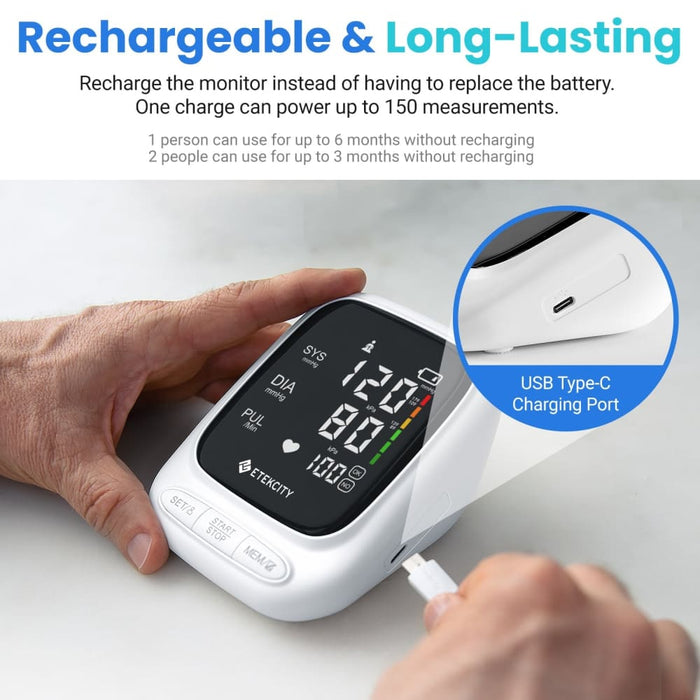 White Smart Blood Pressure Monitor