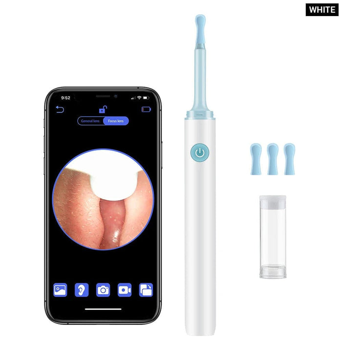 Wifi Ear Cleaner With Led Light And Safe Silicone Spoon