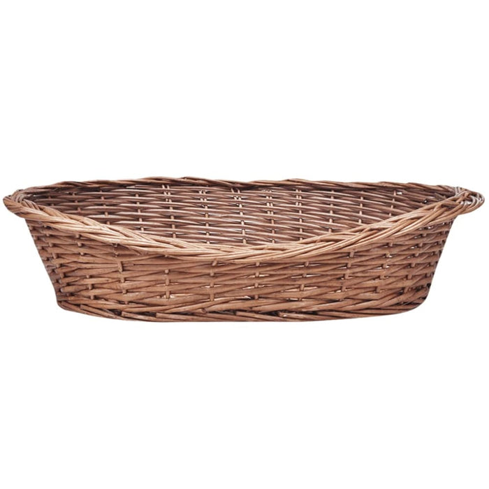 Willow Dog Basket Pet Bed Natural 70 Cm Oibtao