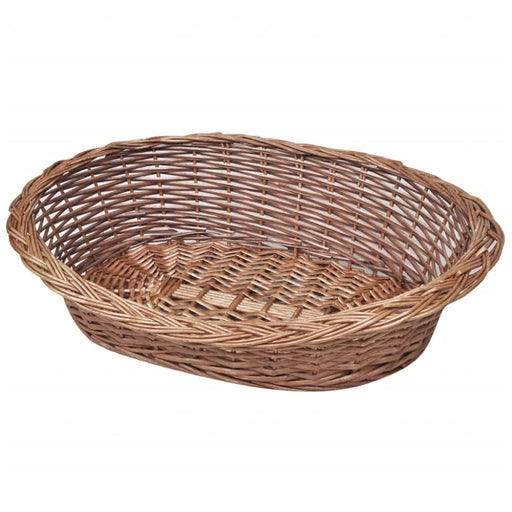 Willow Dog Basket Pet Bed Natural 70 Cm Oibtao