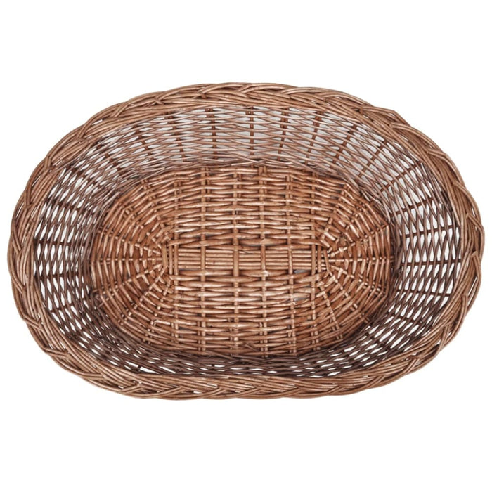 Willow Dog Basket Pet Bed Natural 70 Cm Oibtao