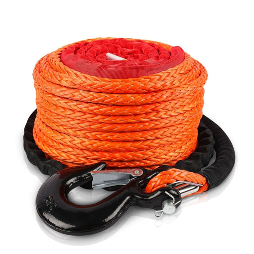 Winch Rope 9.5mm x 30m Dyneema Sk75 Hook Synthetic Car Tow