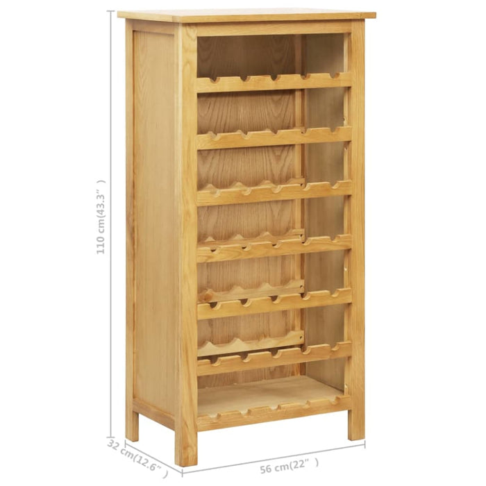 Wine Cabinet 56x32x110 Cm Solid Oak Wood Xaiala