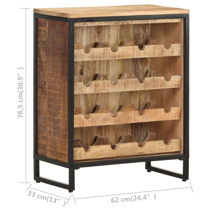 Wine Cabinet 62x33x78.5 Cm Rough Mango Wood Txblnp