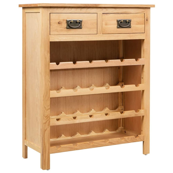 Wine Cabinet 72x32x90 Cm Solid Oak Wood Xaibat