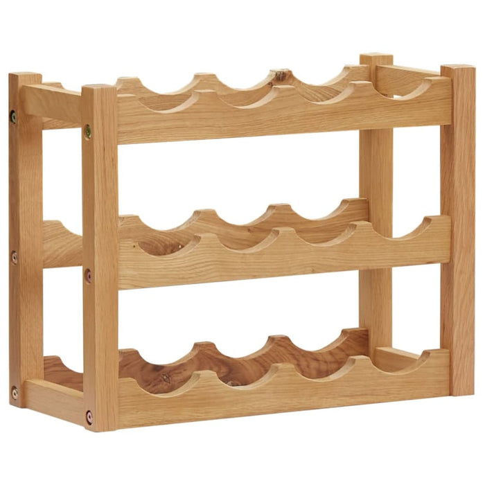 Wine Rack For 12 Bottles 47x21x36 Cm Solid Oak Wood Xnkxbx