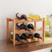 Wine Rack For 12 Bottles Solid Wood Walnut Tpbtlb