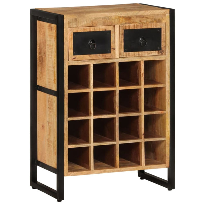 Wine Rack For 16 Bottles Solid Wood Mango Ttnala