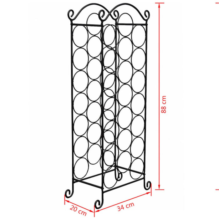 Wine Rack For 21 Bottles Metal Pbxbl