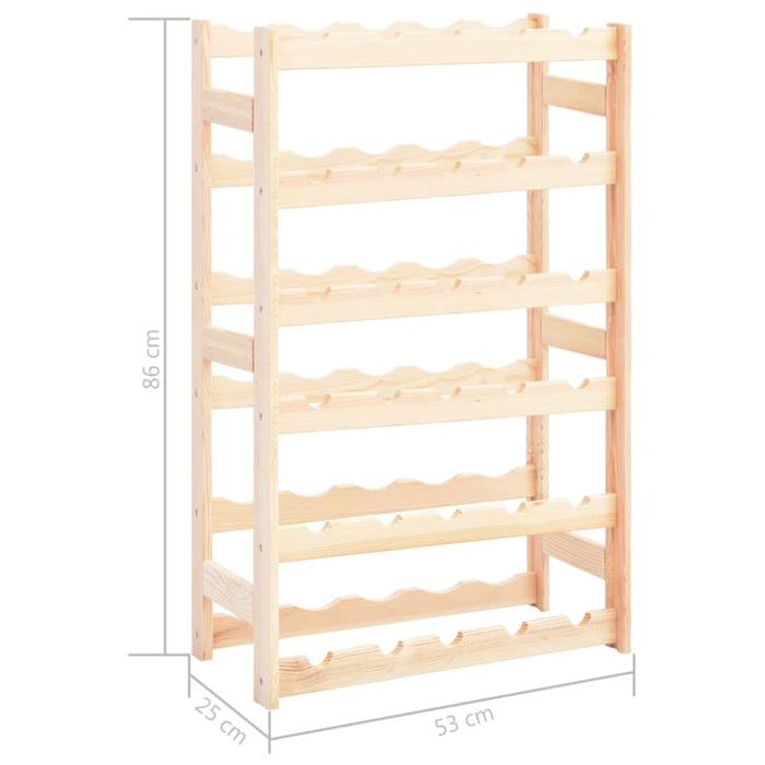 Wine Rack For 30 Bottles Solid Wood Pine Xnloka