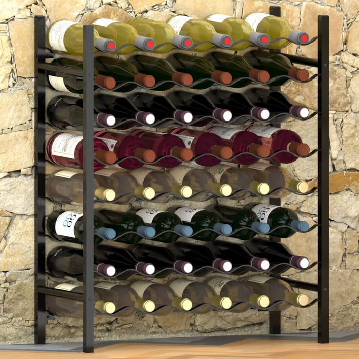 Wine Rack For 48 Bottles Black Metal Xnkplt