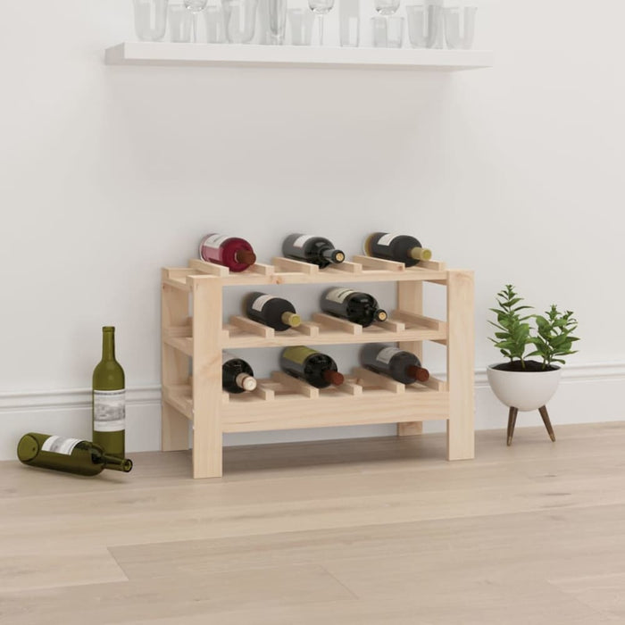 Wine Rack 61.5x30x42 Cm Solid Wood Pine Nxxplo